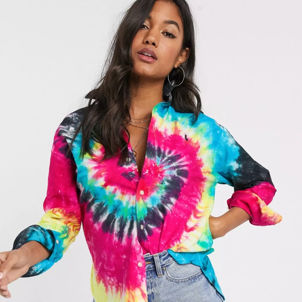 Polo Ralph Lauren Tie Dye Buton Down, size small